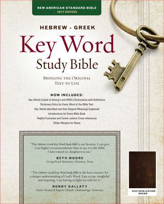 NASB Hebrew-Greek Key Word Study Bible Genuine Goatskin Brown