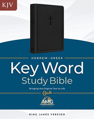 KJV Hebrew-Greek Key Word Study Bible Black Indexed (Red Letter Edition)