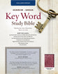 KJV Hebrew-Greek Key Word Study Bible Burgundy Genuine Leather Indexed