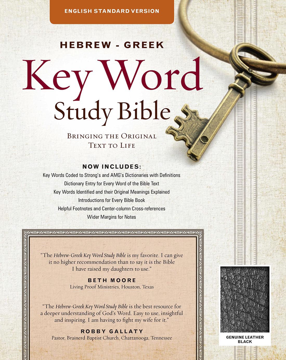 ESV Hebrew-Greek Key Word Study Bible Black Indexed