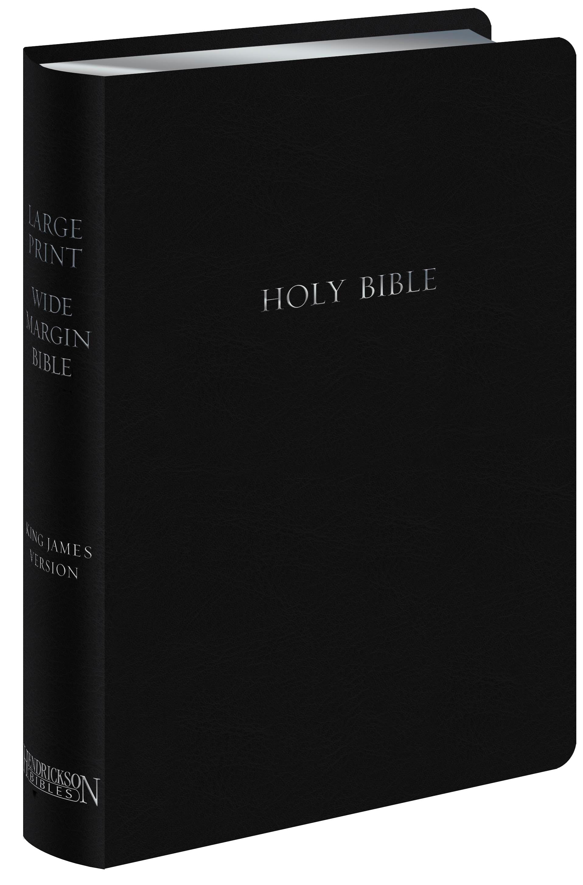 KJV Large Print Wide Margin Bible Black (Red Letter Edition)