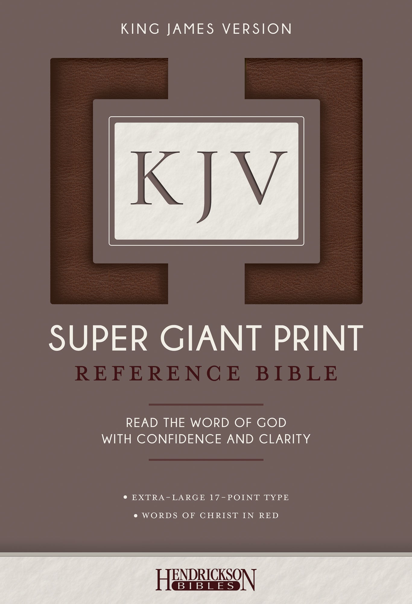 KJV Super Giant Print Reference Bible Brown Flexisoft