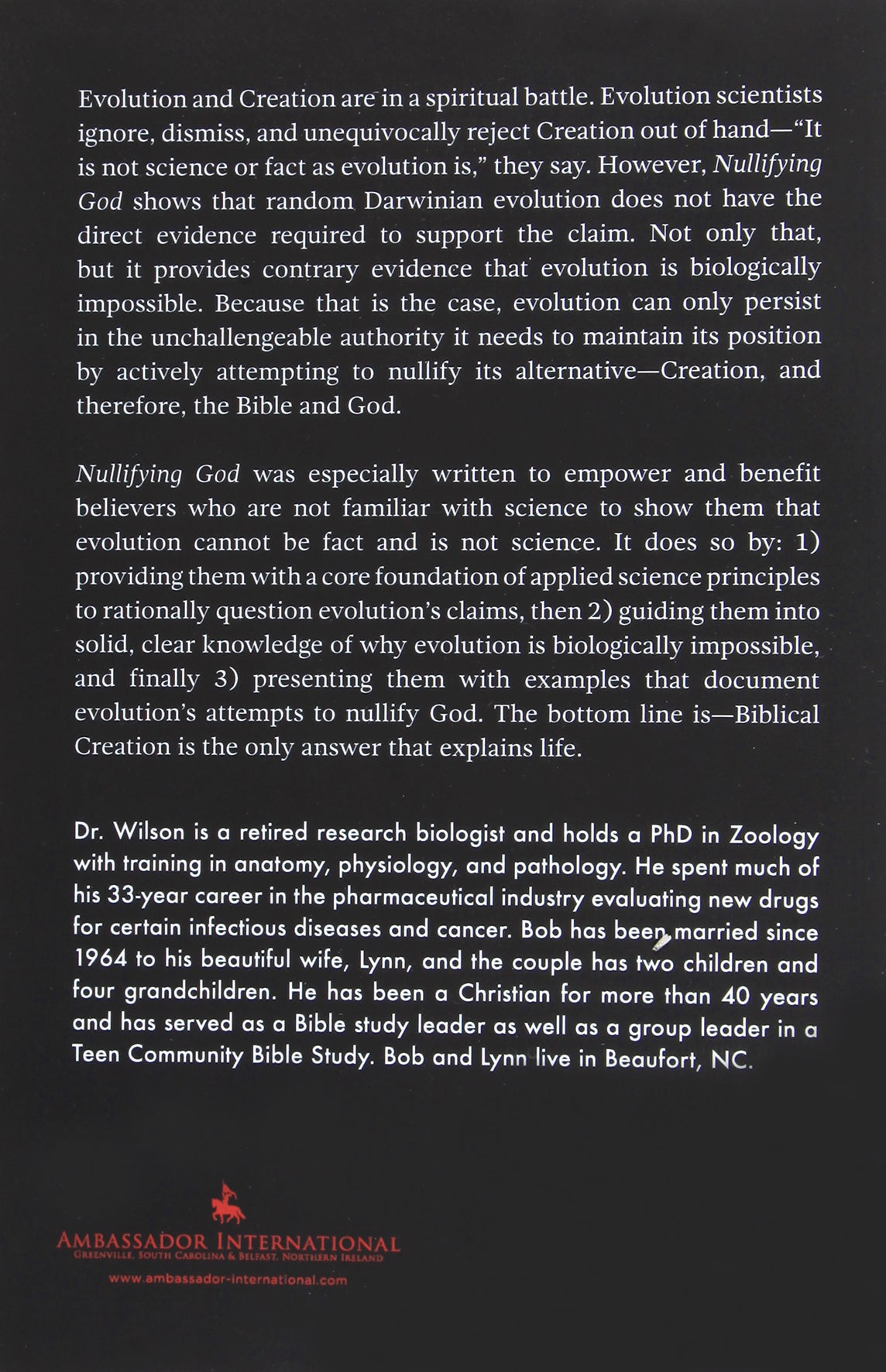 Nullifying God: Evolution's End Game, a Scientist's Challenge
