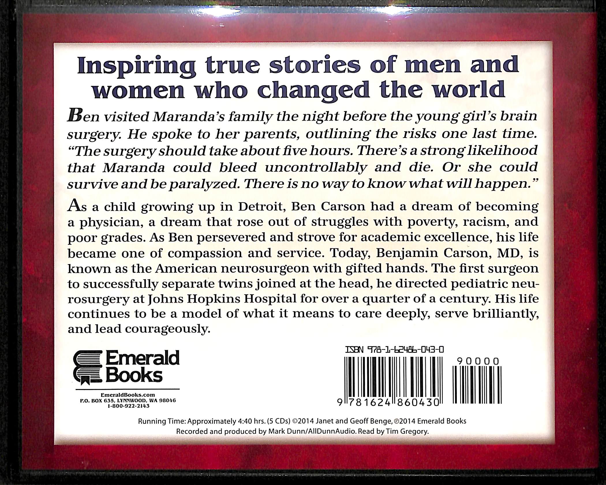 Ben Carson - a Chance At Life (Unabridged, 4 CDS) (Heroes Of History Series)