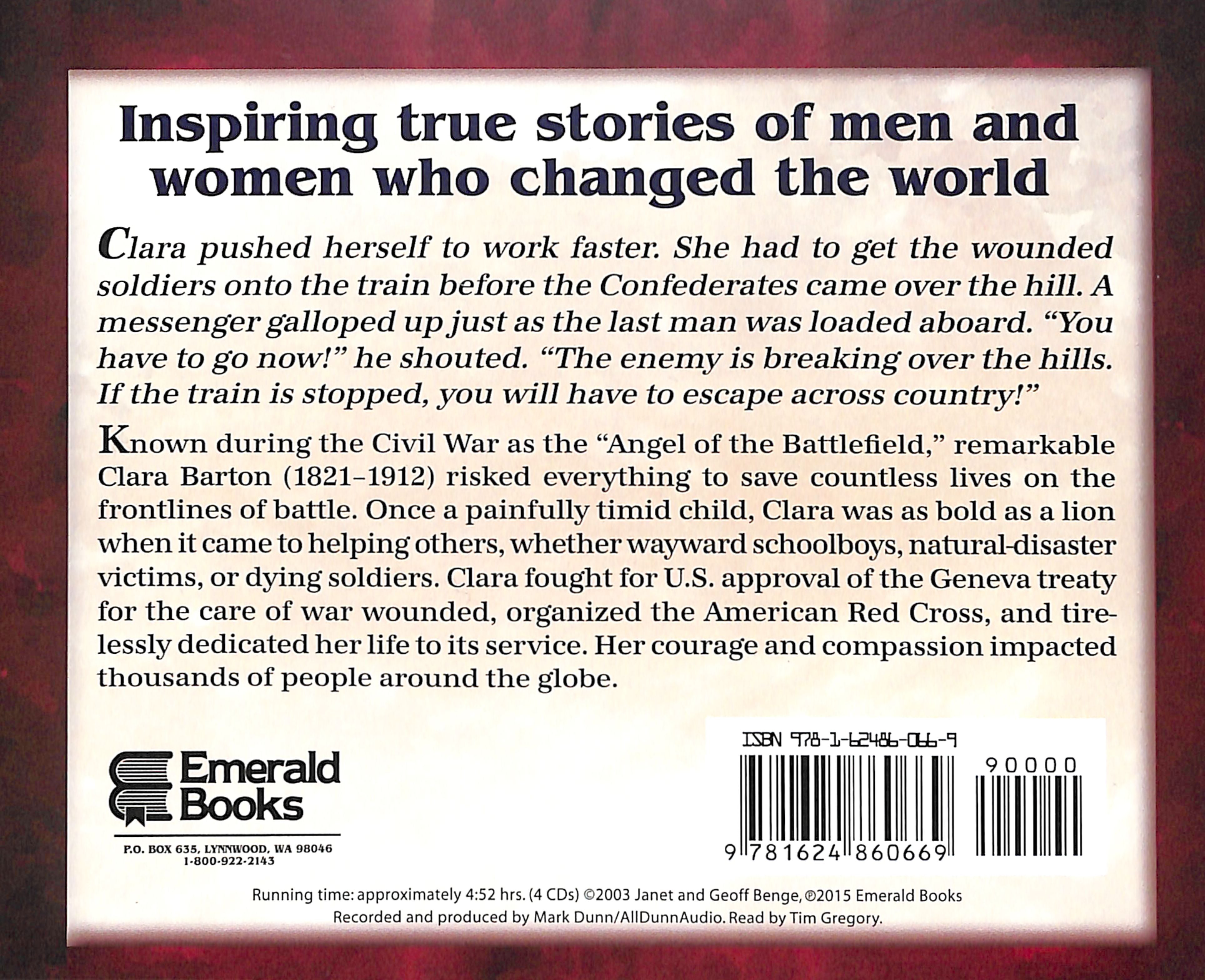 Clara Barton - Courage Under Fire (Unabridged, 5 CDS) (Heroes Of History Series)