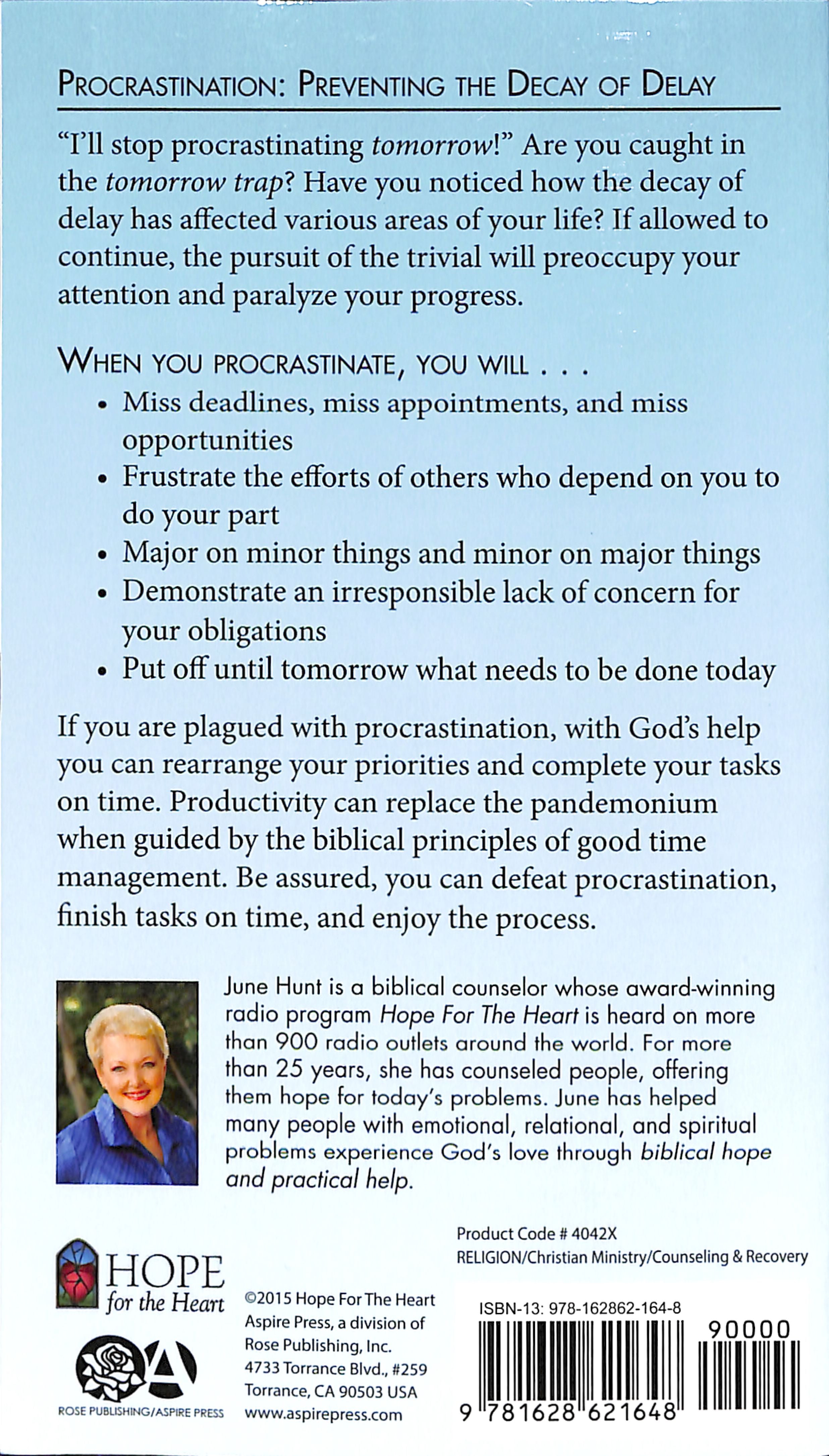 Procrastination (Hope For The Heart Series)