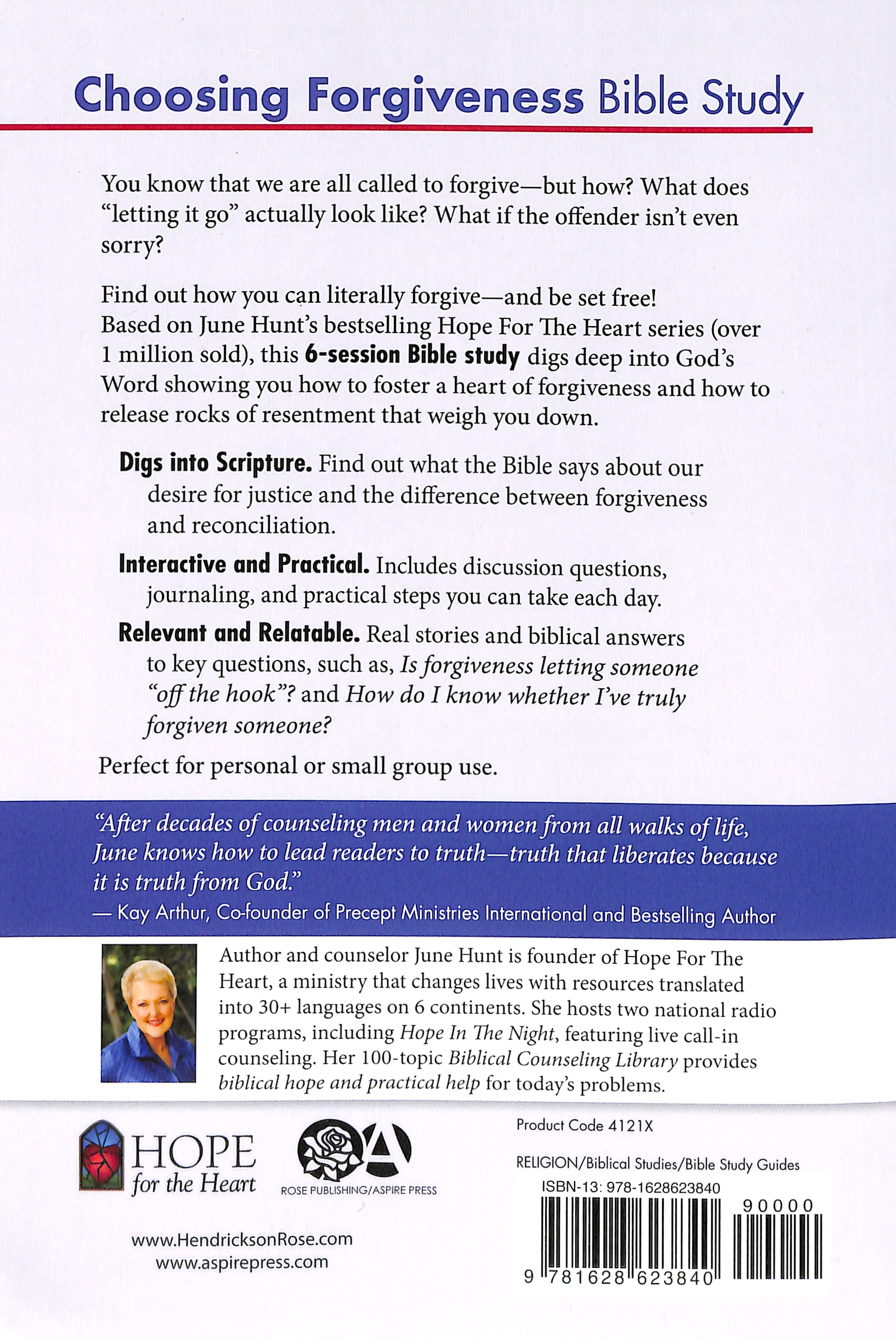 Choosing Forgiveness Bible Study (#02 in Hope For The Heart Bible Study Series)