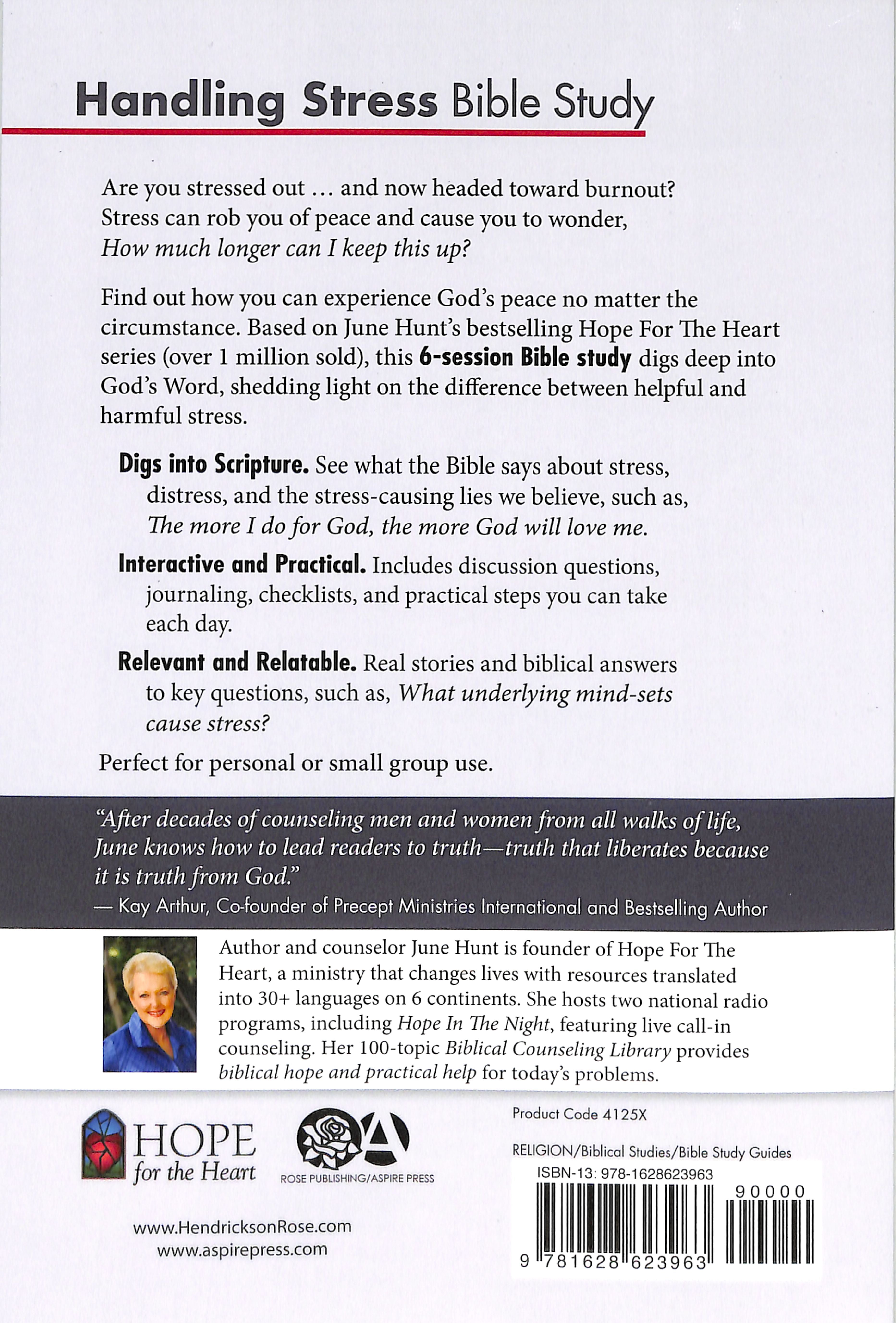 Handling Stress Bible Study (#3 in Hope For The Heart Bible Study Series)