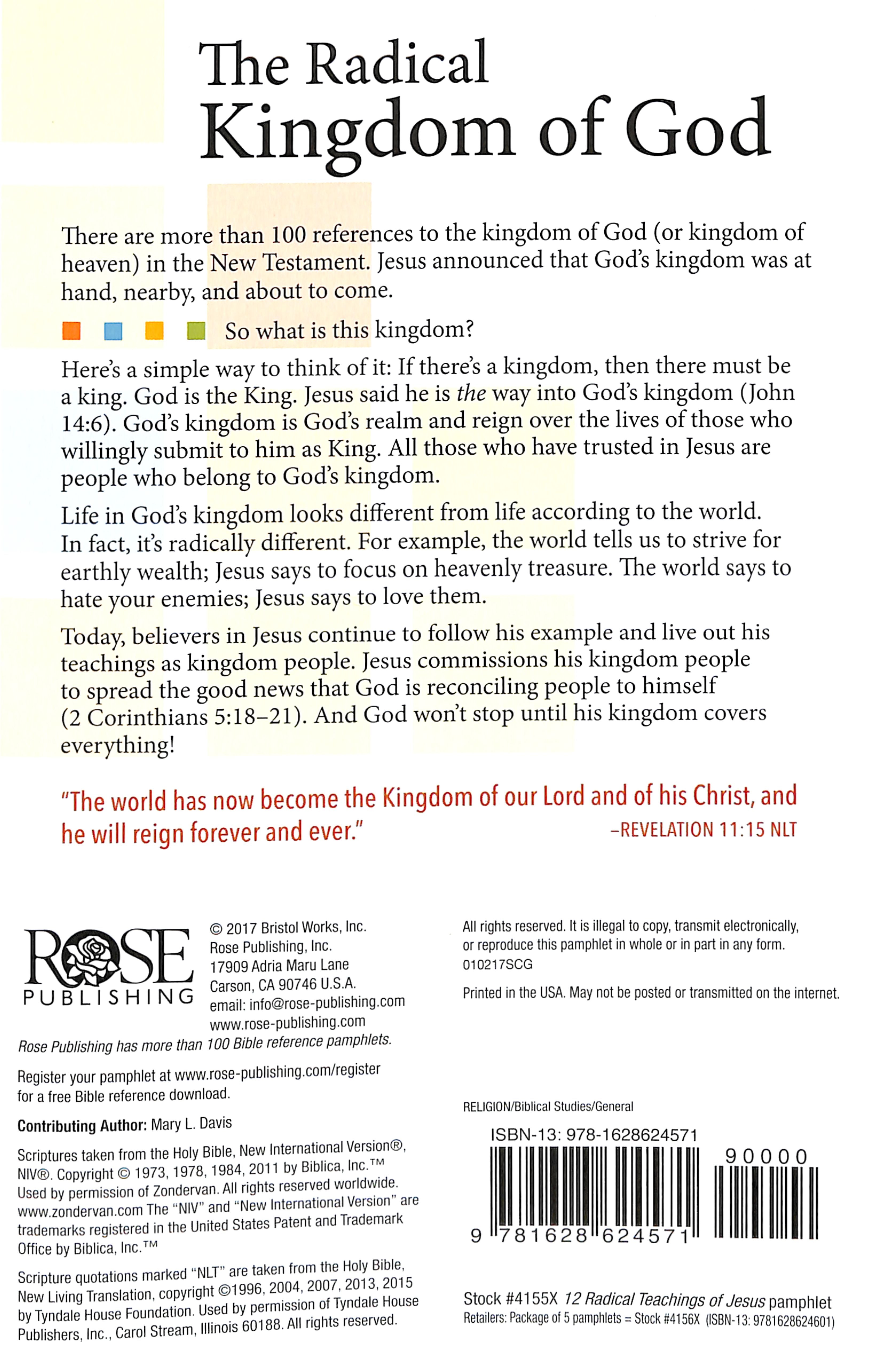 12 Radical Teachings of Jesus (Rose Guide Series)