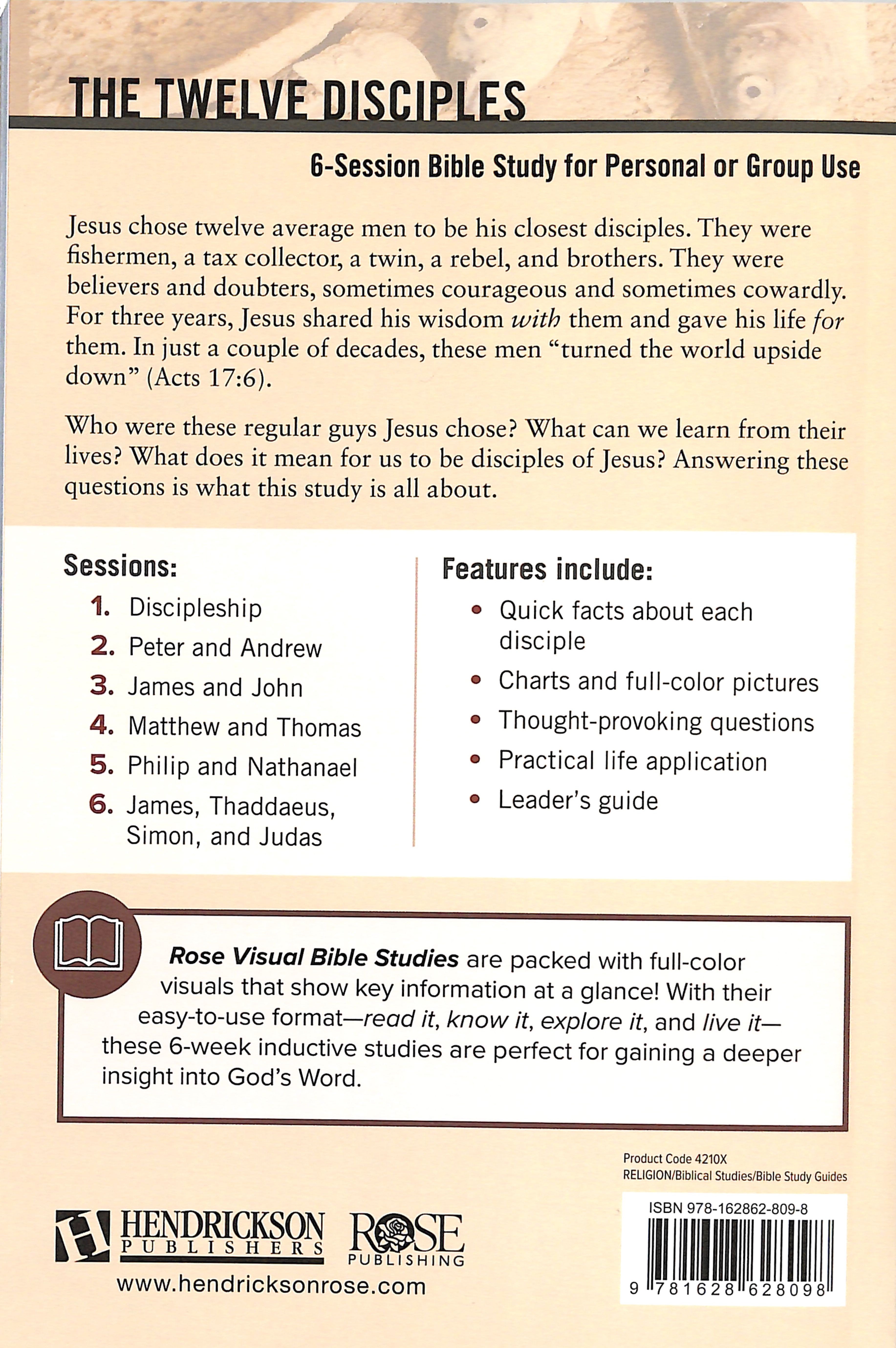 The 12 Disciples (6 Sessions) (Rose Visual Bible Studies Series)