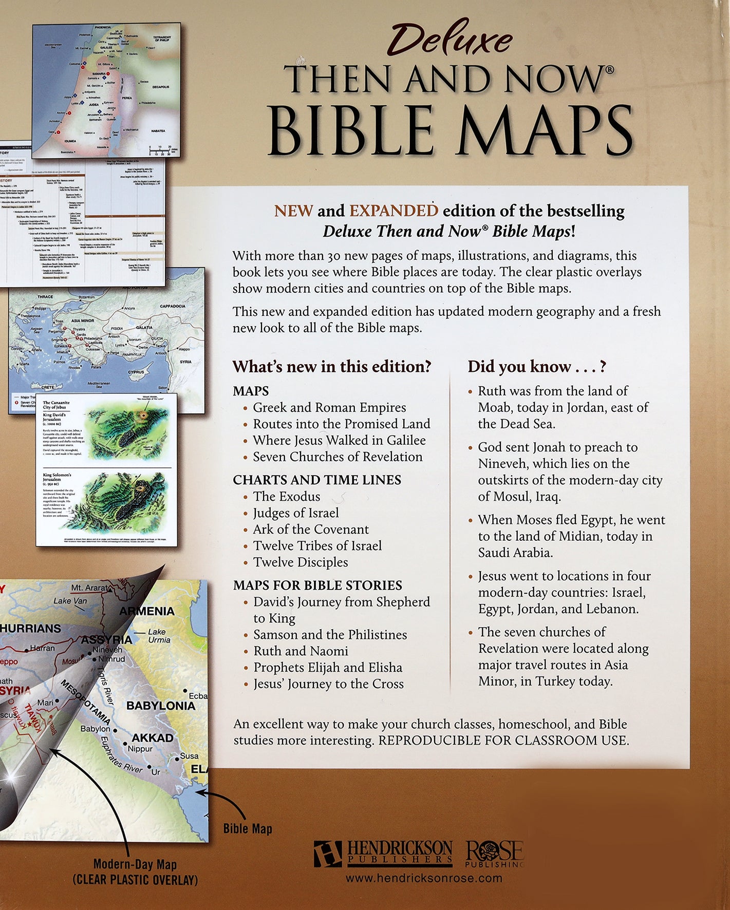 Rose Deluxe Then and Now Bible Maps (New And Expanded 2020 Edition)
