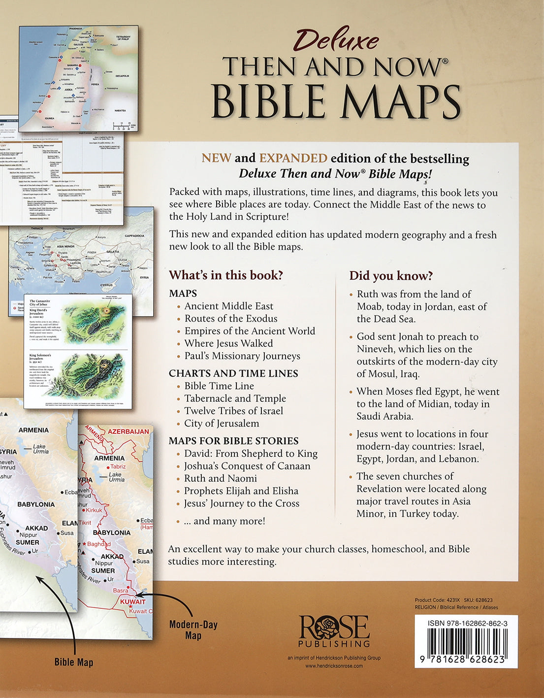 Rose Deluxe Then and Now Bible Maps (New And Expanded 2020 Edition)