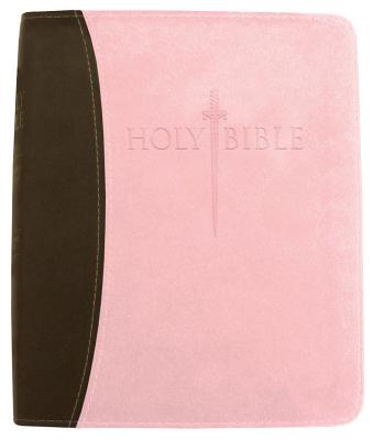 Kjver Thinline Large Print Indexed Bible Chocolate/Pink