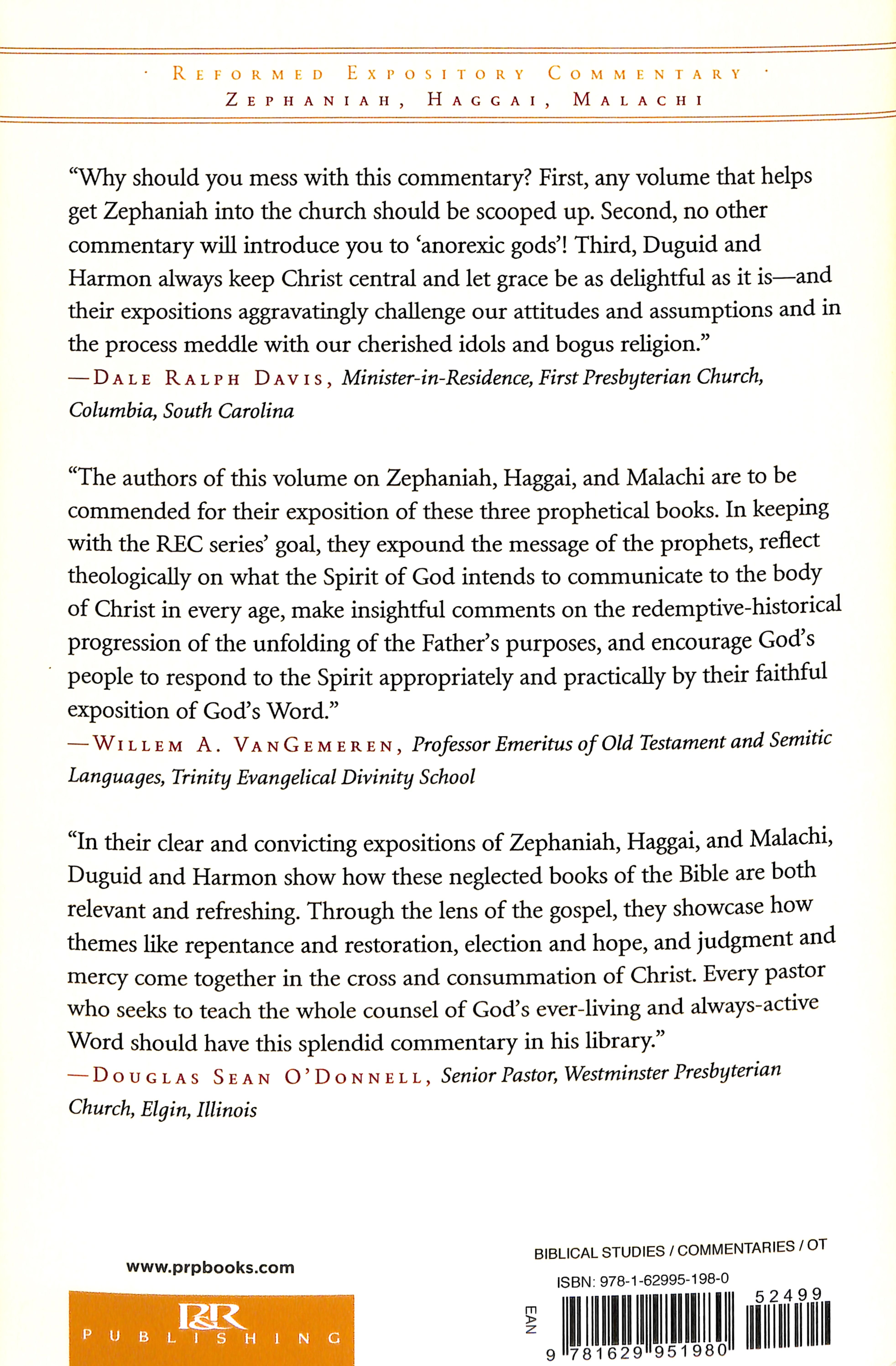 Zephaniah, Haggai, Malachi (Reformed Expository Commentary Series)