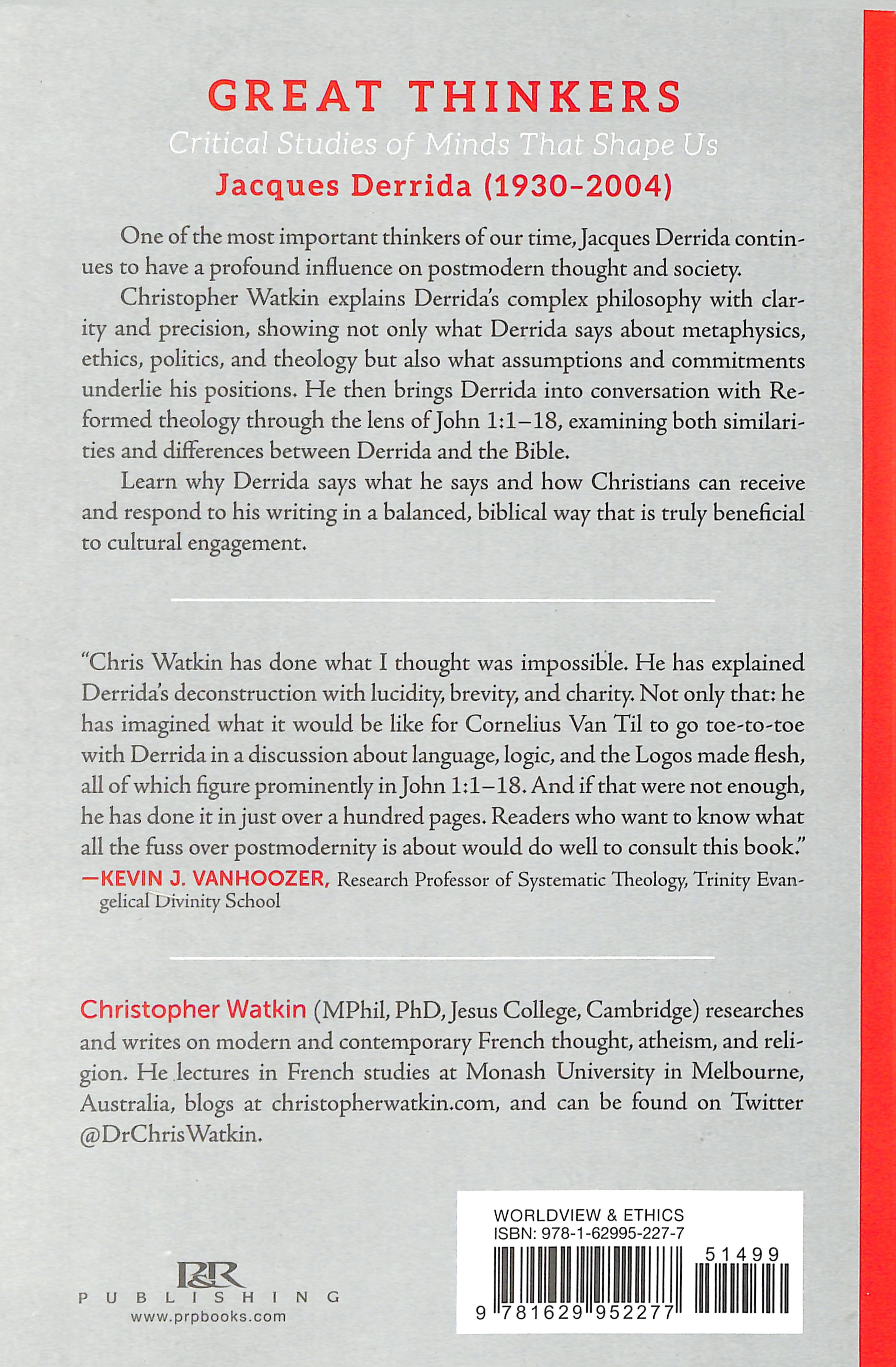 Jacques Derrida - Critical Studies of Minds That Shape Us, Host of Deconstruction (Great Thinkers Series)