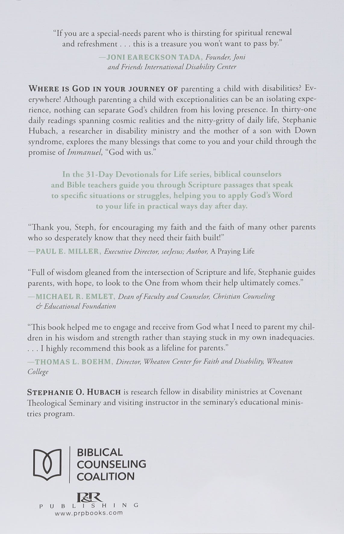 Parenting & Disabilities: Abiding in God's Presence (31 Day Devotional)