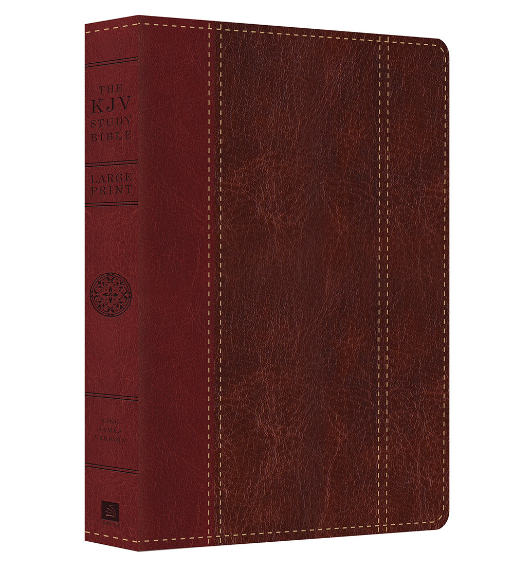 KJV Study Bible Large Print Brown/Burgundy
