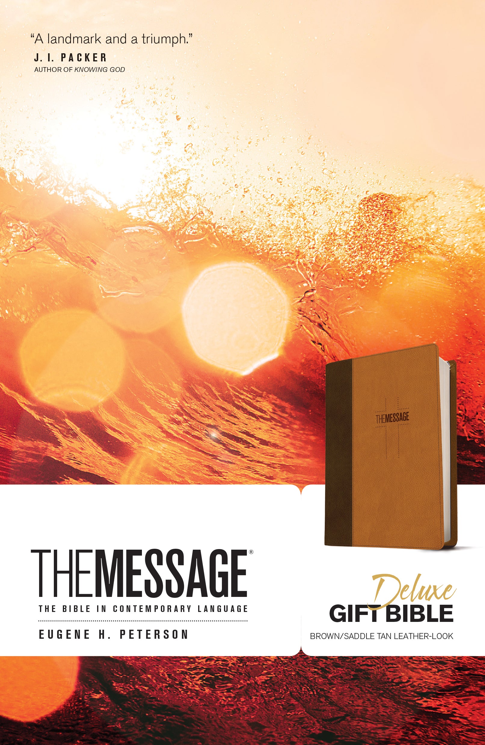 Message Deluxe Gift Bible Brown Tan (Black Letter Edition)