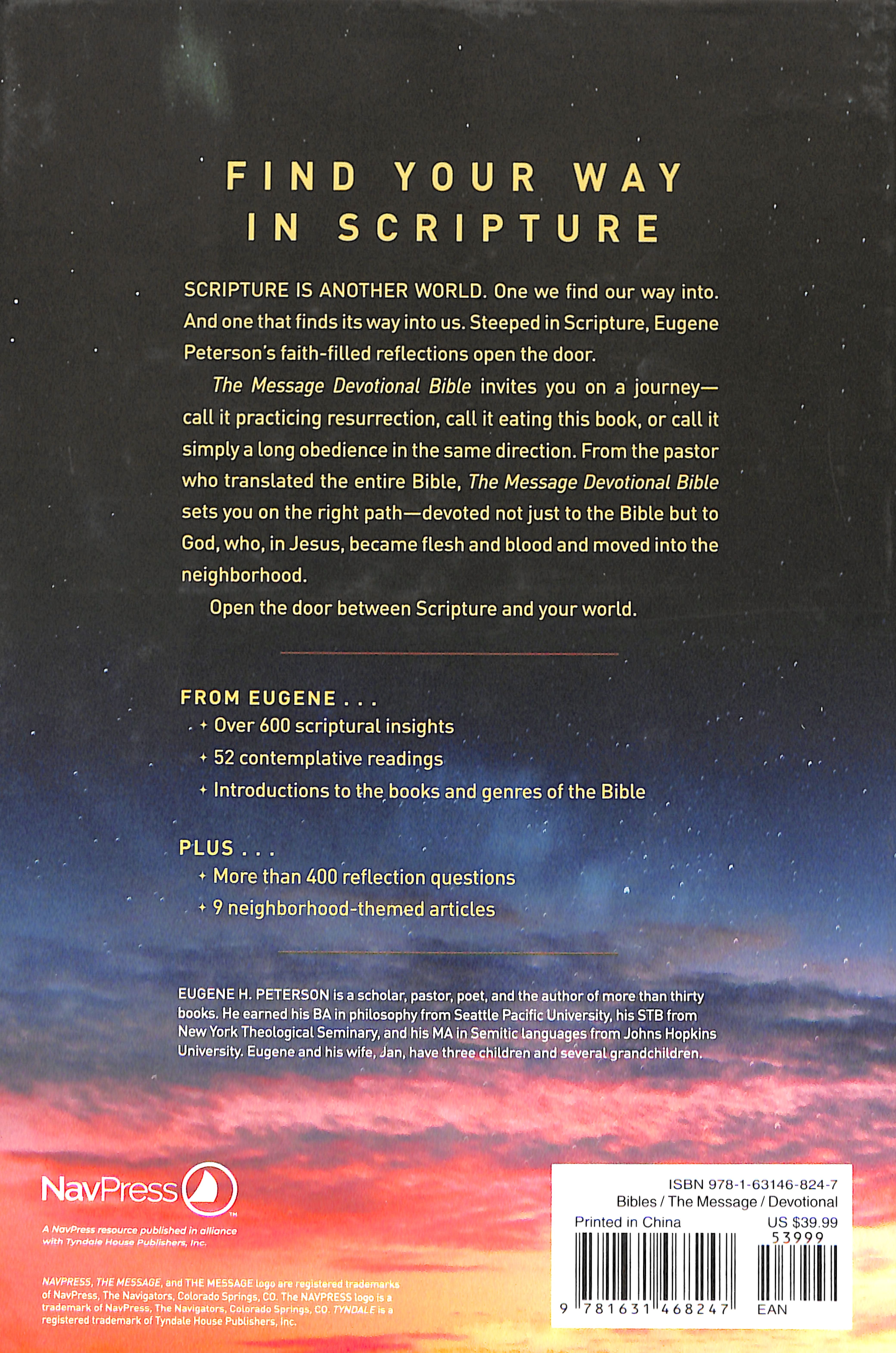 Message Devotional Bible Brown Cross (Black Letter Edition)