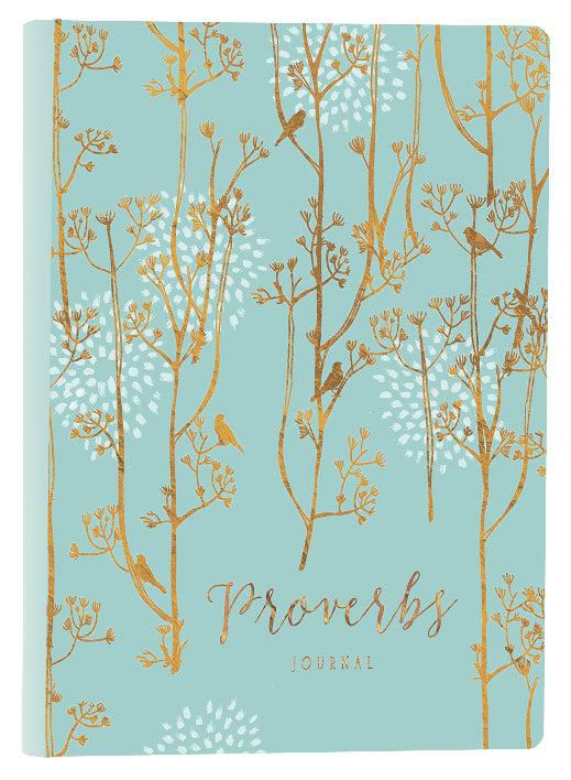 Journal: Proverbs (Leatherluxe) (Blue/gold)