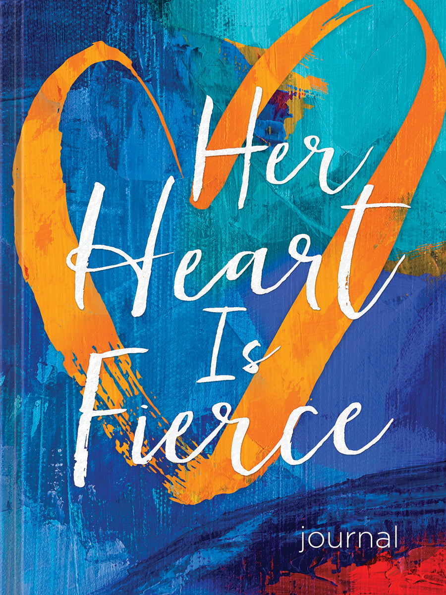 Signature Journal: Her Heart is Fierce, Blue/Orange Heart