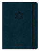 Journal: Star of David Essential, Navy With Elastic Closure, Leatherluxe