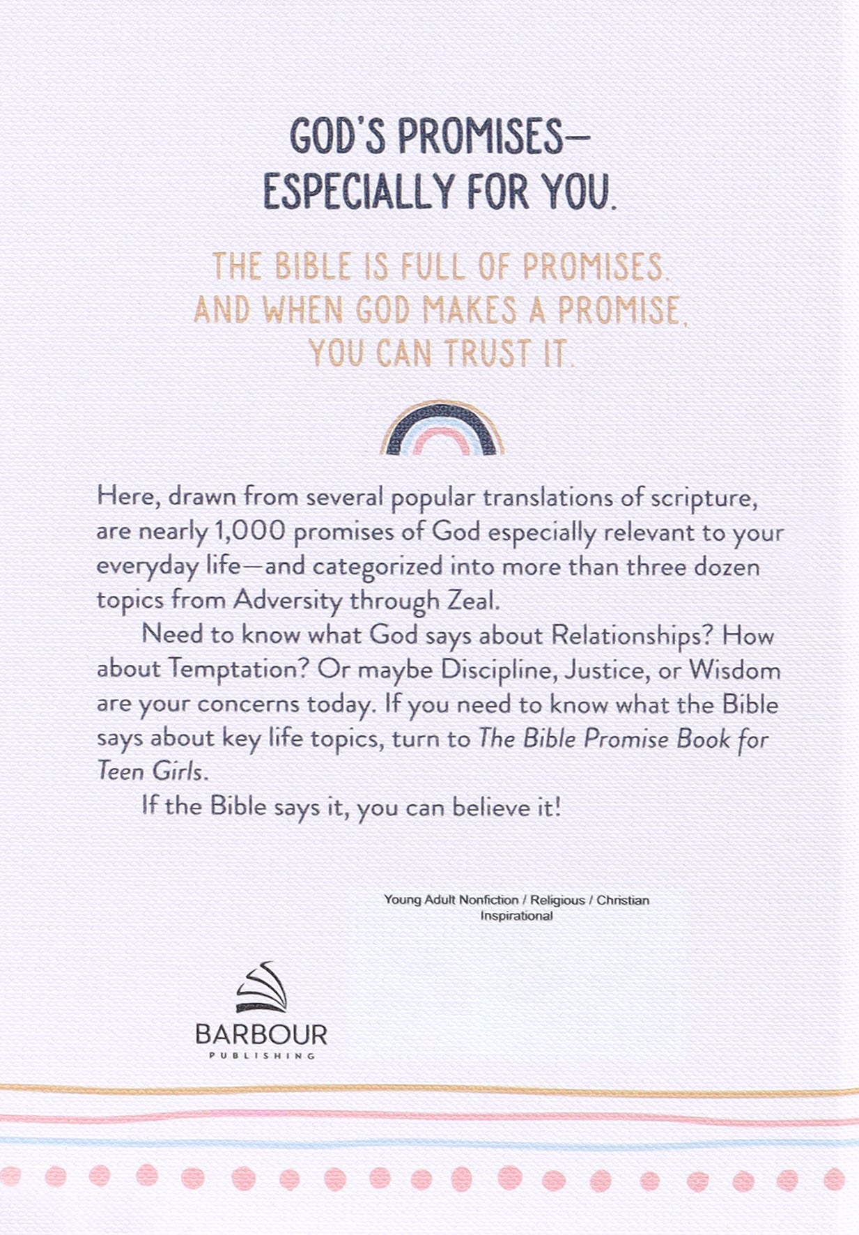 The Bible Promise Book For Teen Girls