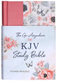 KJV Go-Anywhere Study Bible Coral Butterfly (Red Letter Edition)