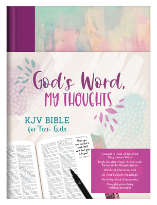 KJV God's Word, My Thoughts Bible For Teen Girls (Red Letter Edition)