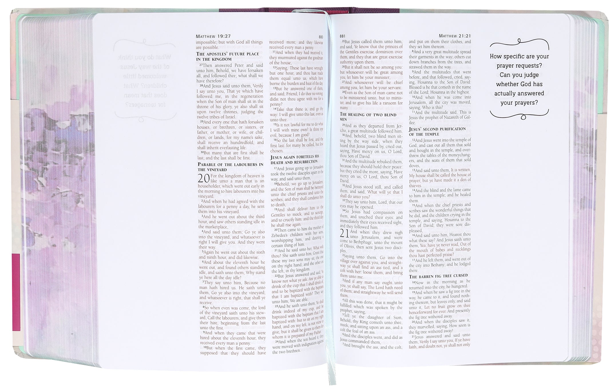 KJV God's Word, My Thoughts Bible For Teen Girls (Red Letter Edition)