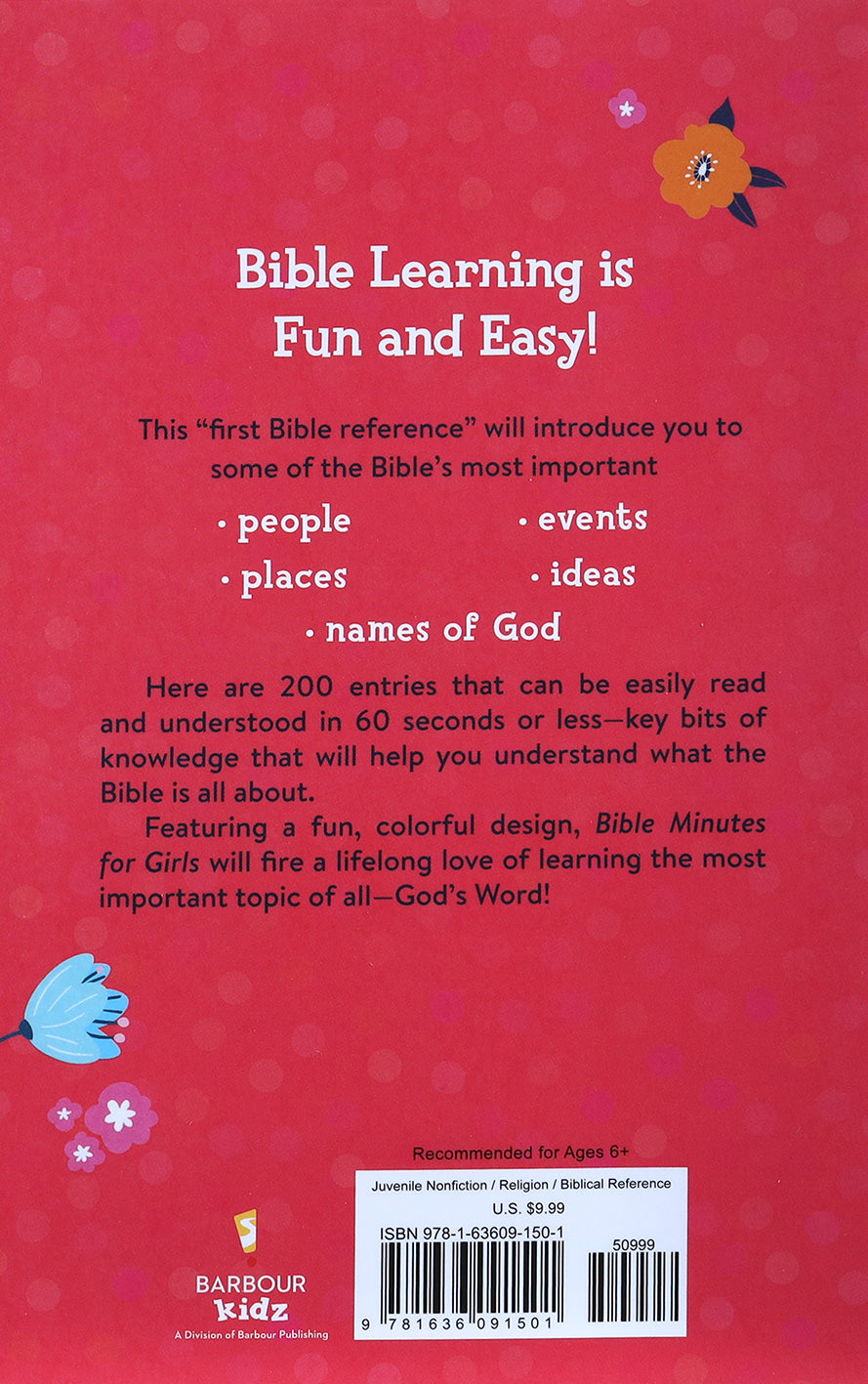 Bible Minutes For Girls: 200 Gotta-Know People, Places, Ideas, and More