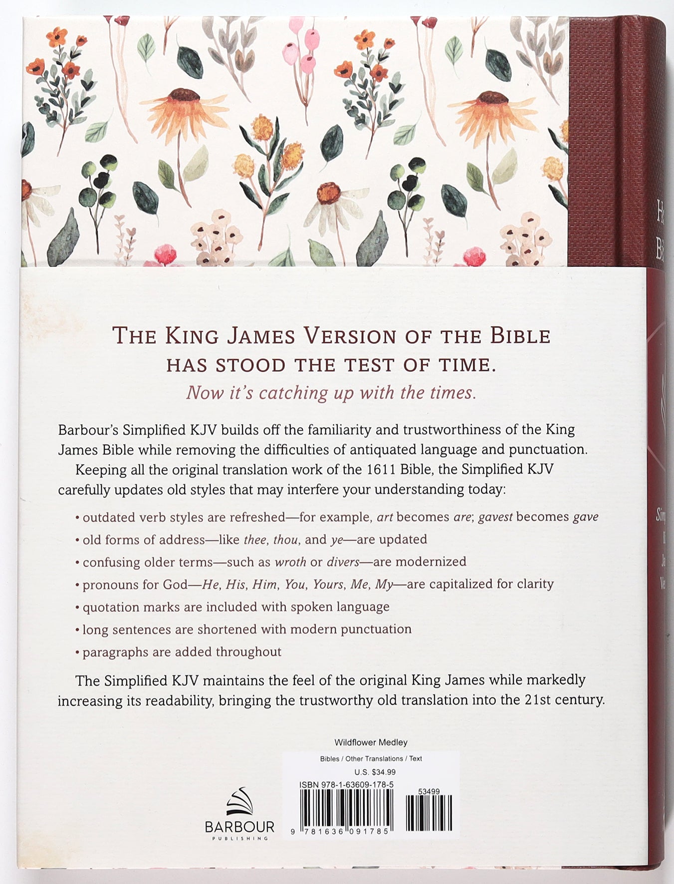 Simplified KJV Bible Wildflower Medley