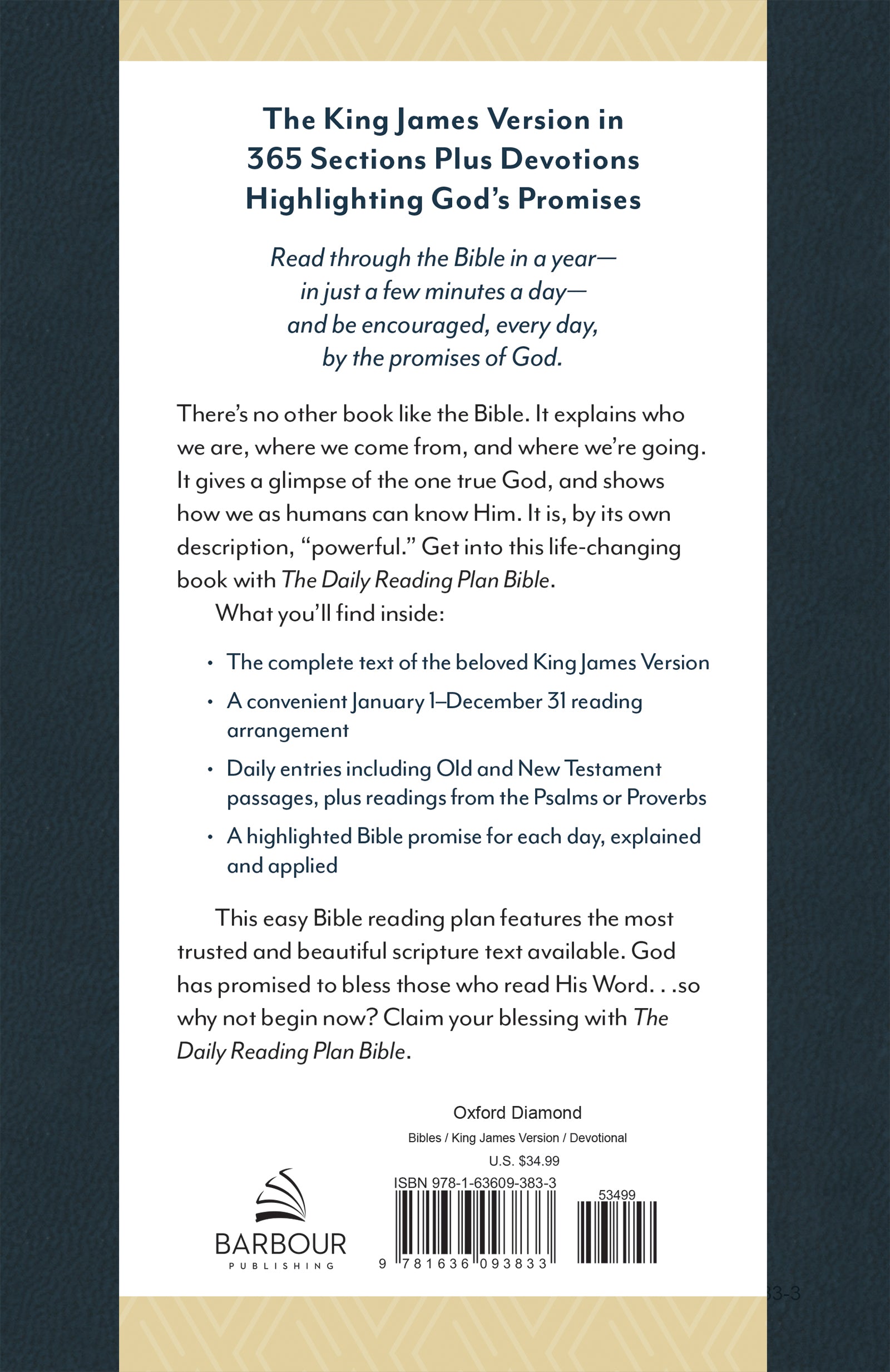 KJV Daily Reading Plan Bible Oxford Diamond