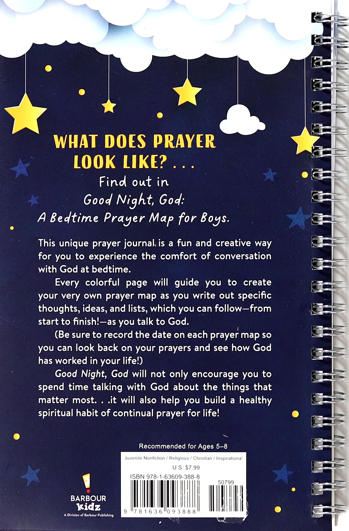 Good Night God: A Bedtime Prayer Map For Boys