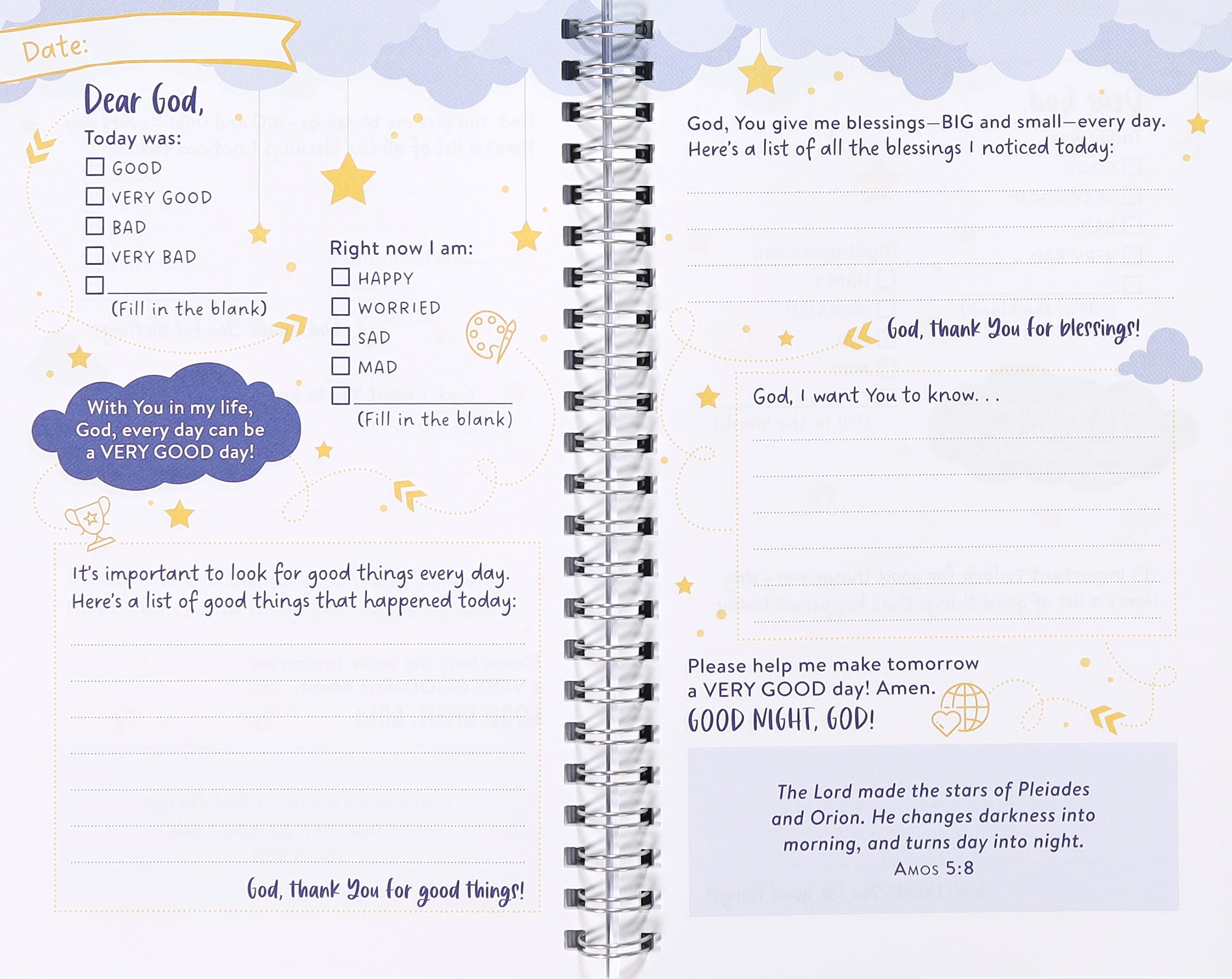 Good Night God: A Bedtime Prayer Map For Boys