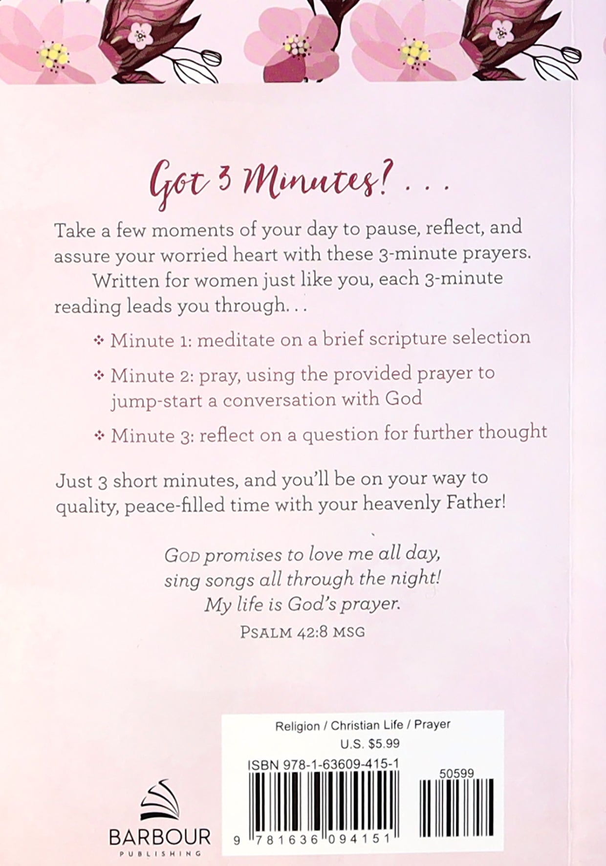 3-Minute Prayers For the Worried Heart: Comfort and Peace For Women