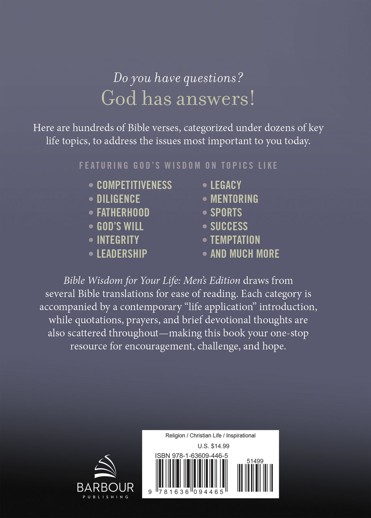 Bible Wisdom For Your Life: 1,000 Key Scriptures (Men's Edition)