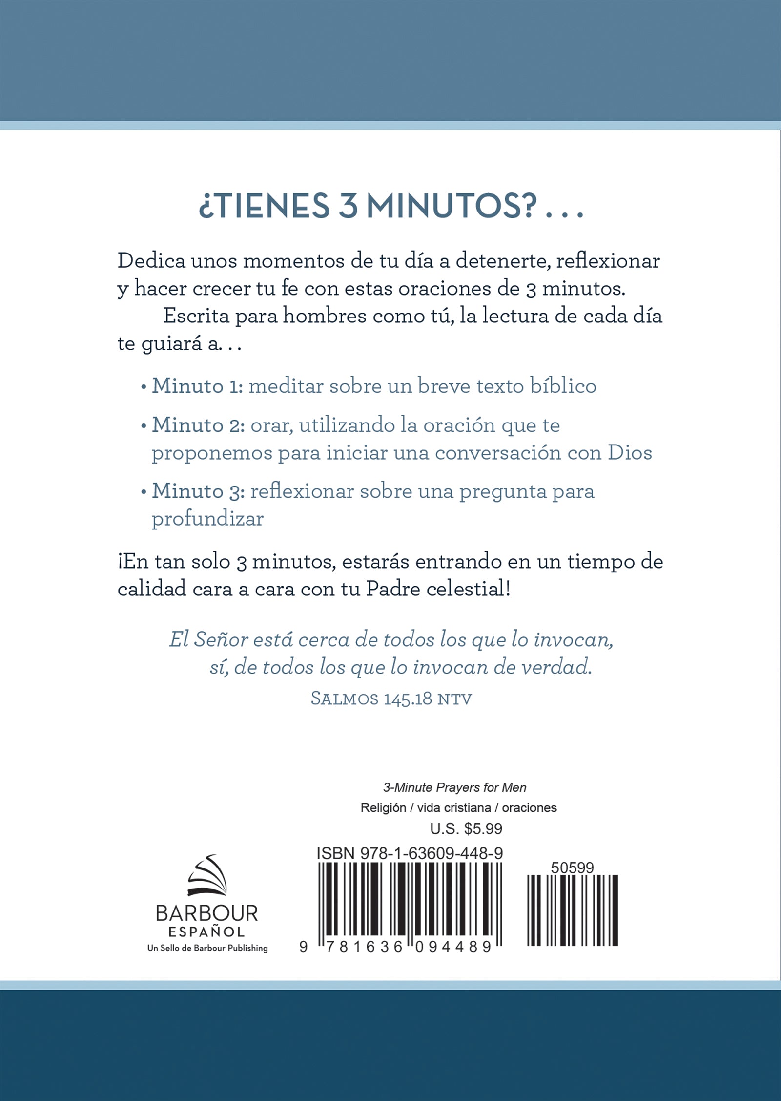 Oraciones De 3 Minutos Para Hombres (Spanish)