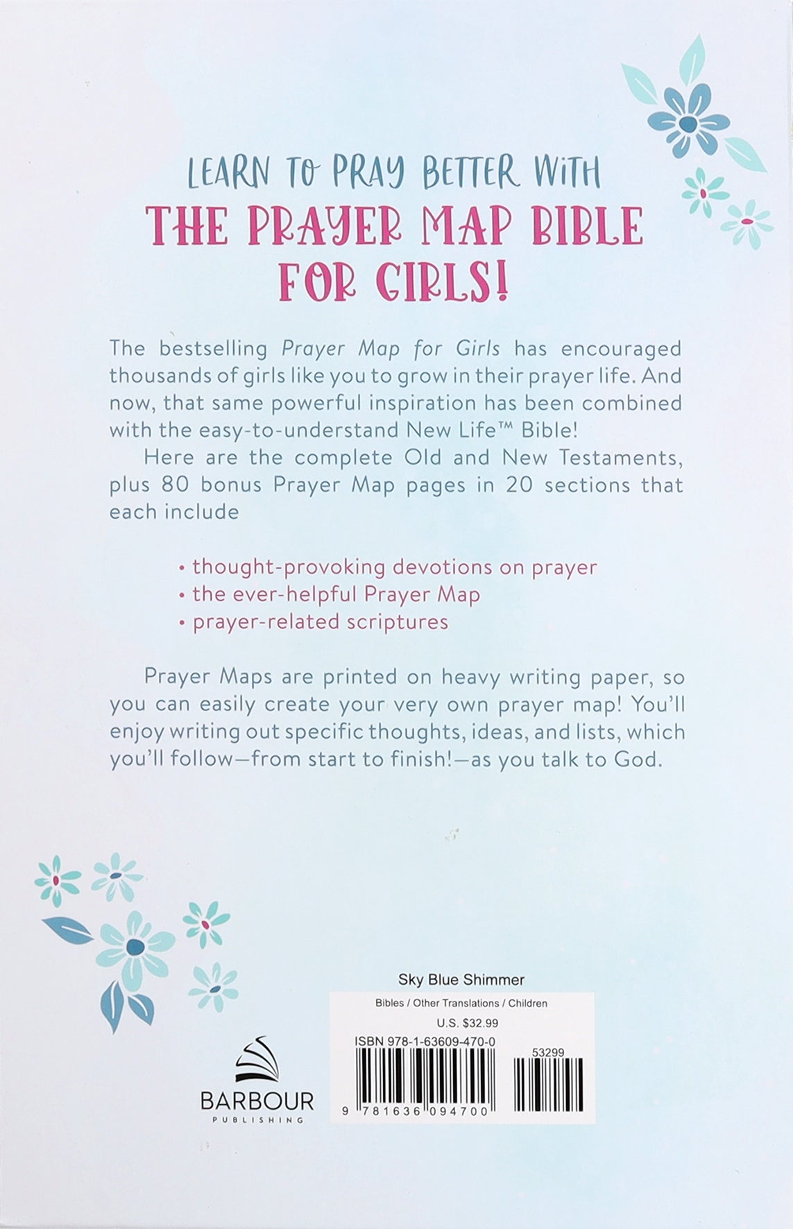NLV  the Prayer Map Bible For Girls