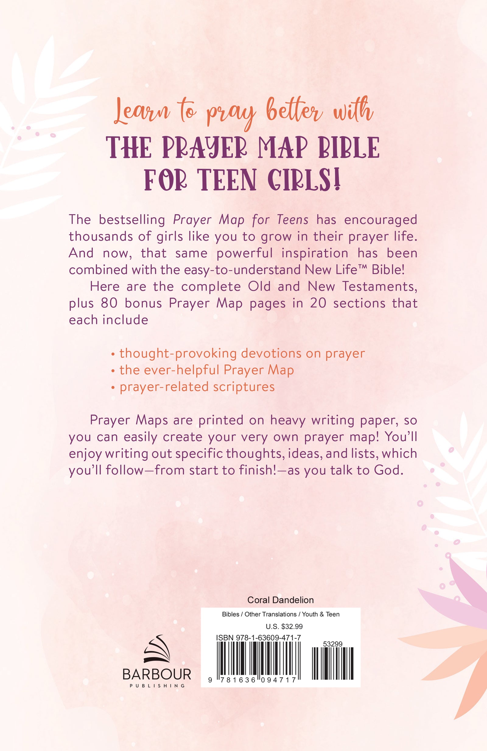NLV  the Prayer Map Bible For Teen Girls
