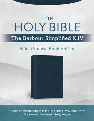 Simplified KJV Bible Promise Book Edition Navy Cross
