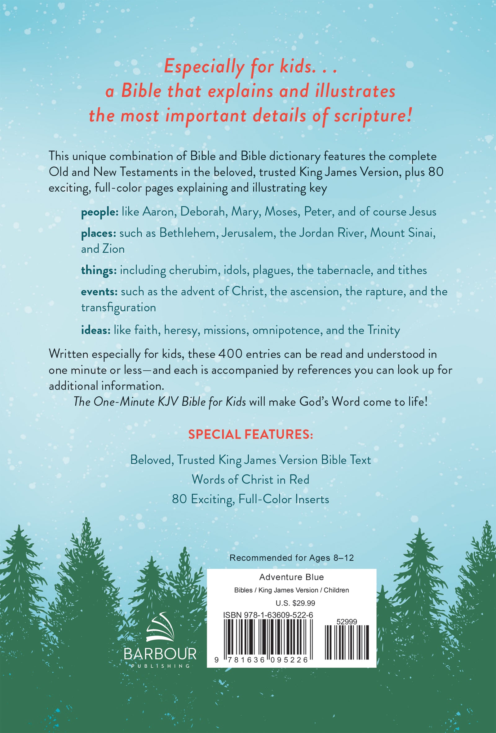 KJV One-Minute Bible For Kids Adventure Blue (Red Letter Edition)