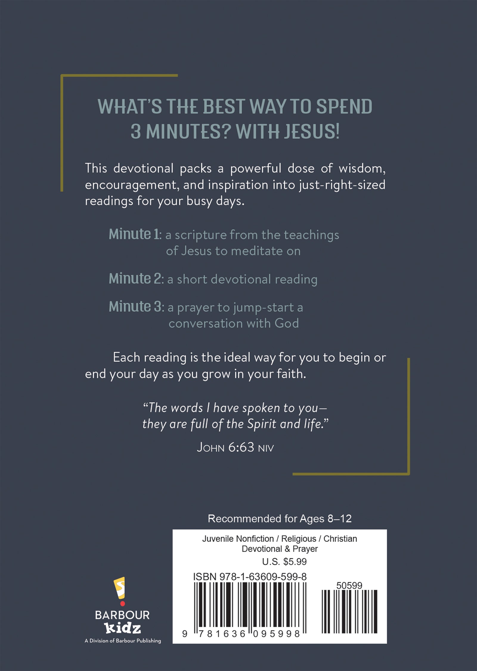 3 Minutes With Jesus: 180 Devotions For Boys (3 Minute Devotions Series)