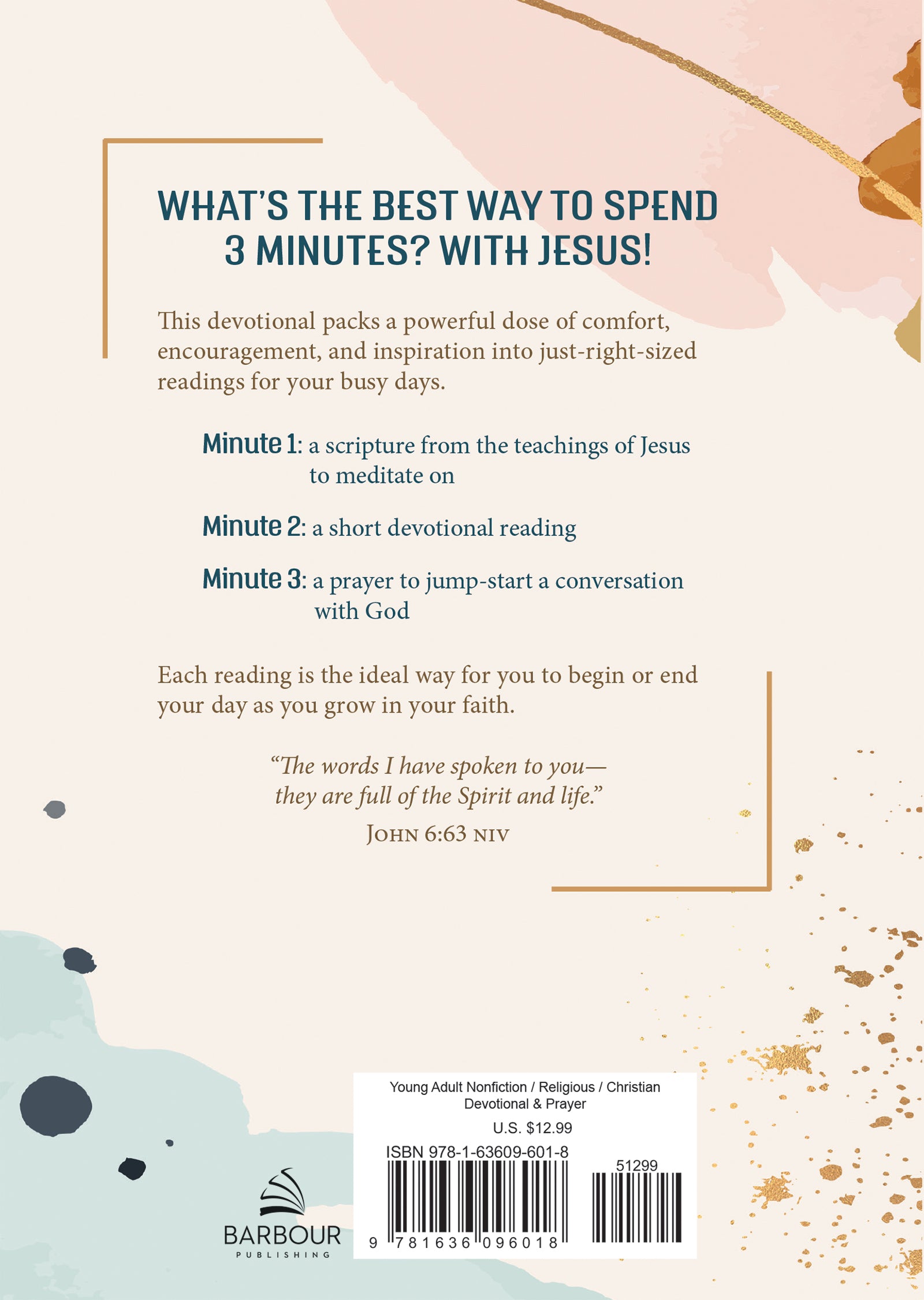 3 Minutes With Jesus: 180 Devotions For Teen Girls (3 Minute Devotions Series)
