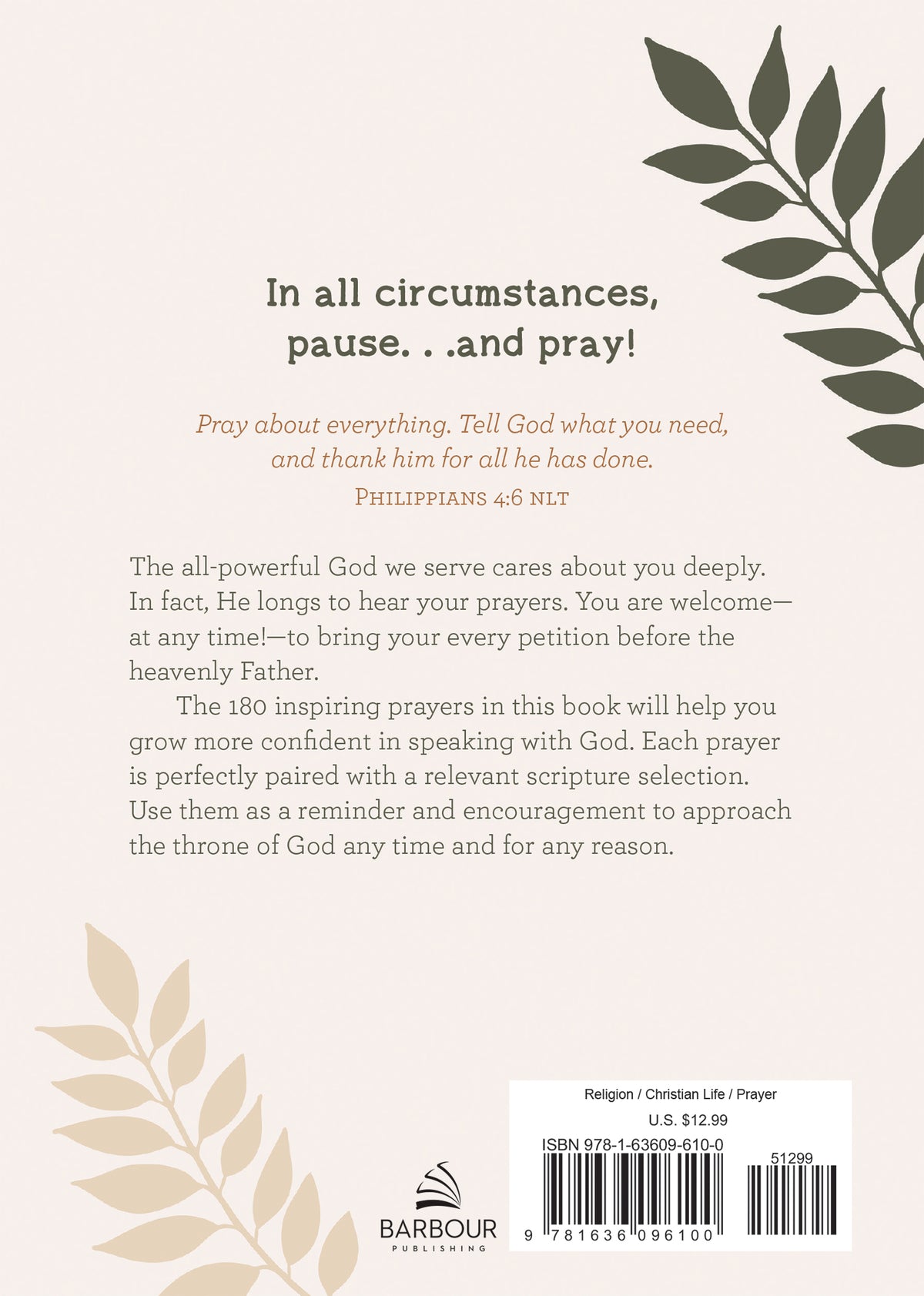 Pause and Pray: 180 Encouraging Devotional Prayers For Women