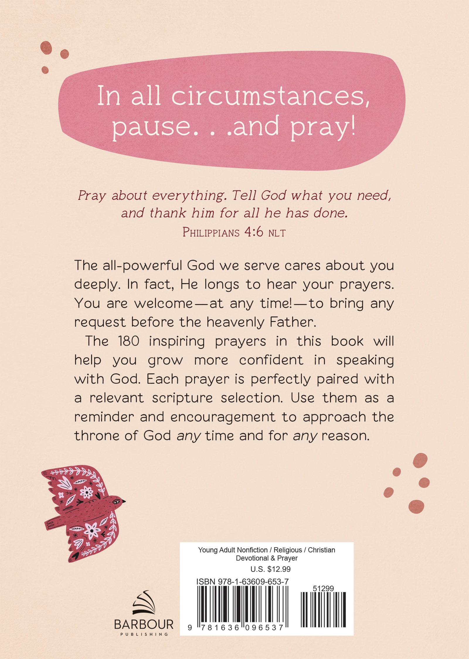 Pause and Pray: 180 Encouraging Devotional Prayers For Teen Girls