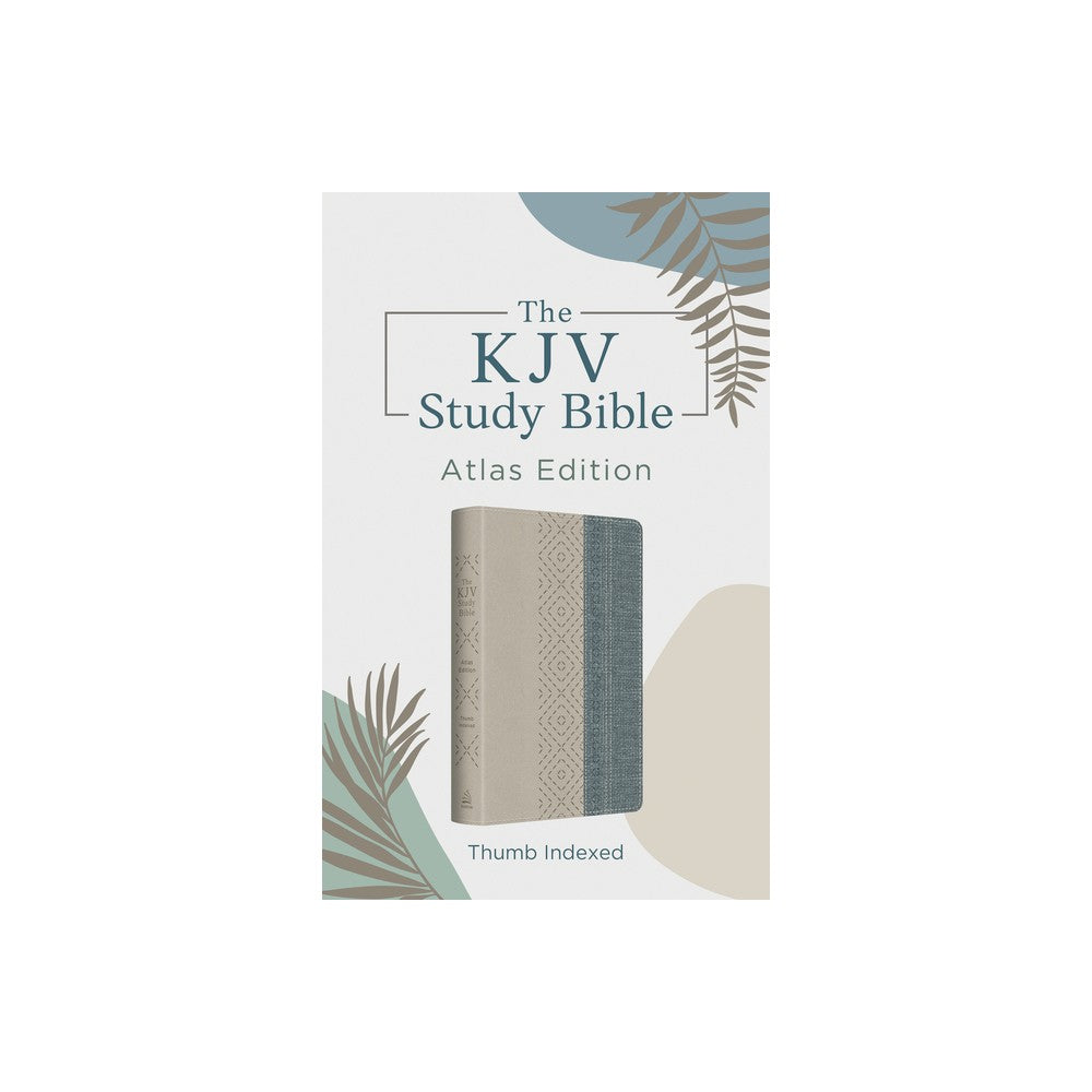 KJV Study Bible: Atlas Edition, Thumb Indexed, Taupe & Denim Crosshatch (Red Letter Edition)