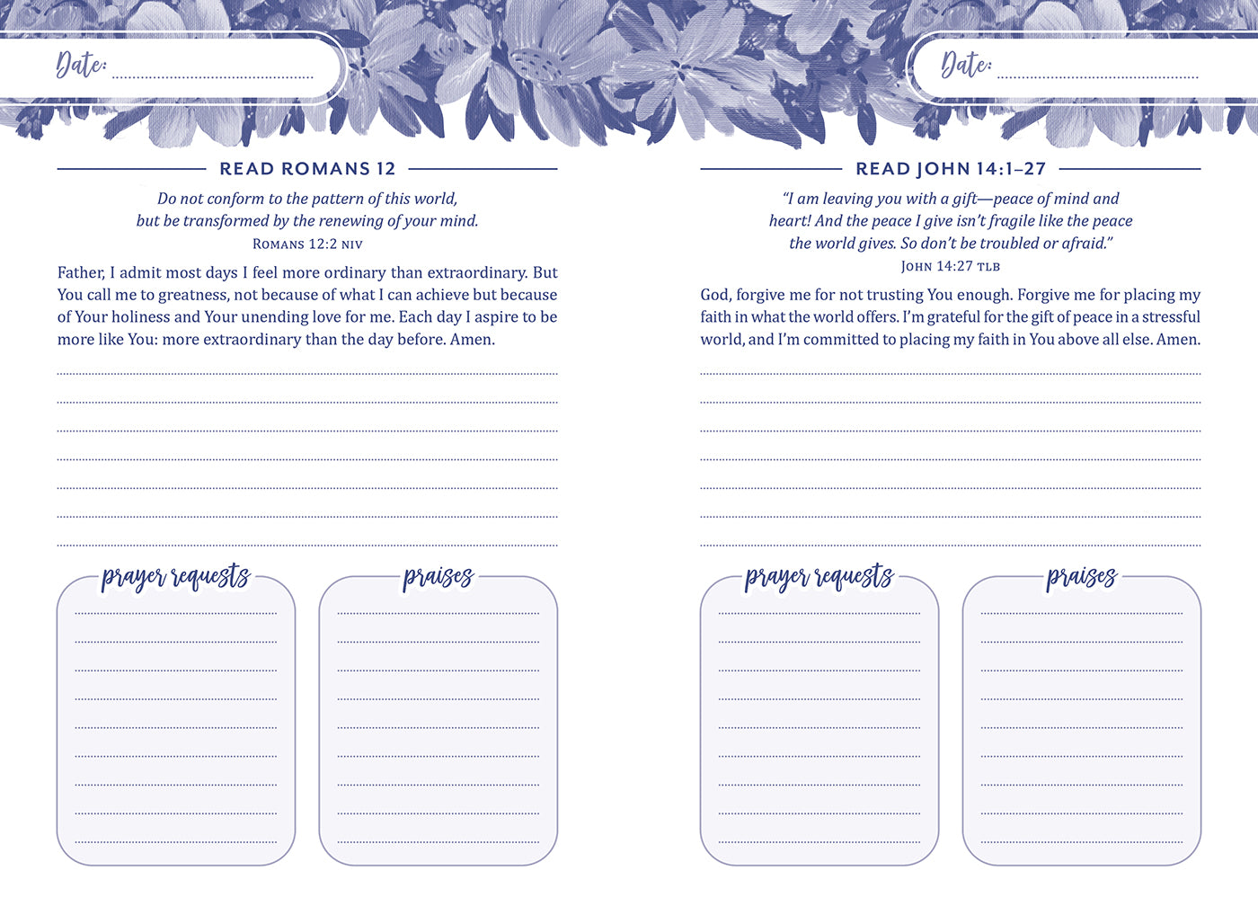 Journal: My Morning Prayer and Praise Journal:180 Encouraging Conversations With God