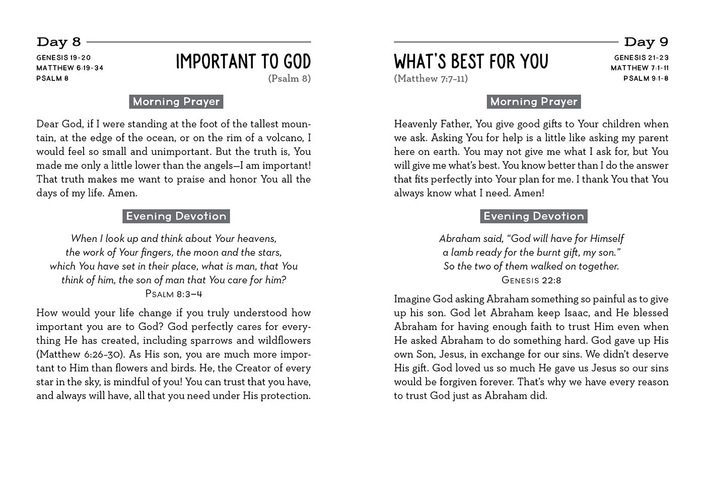 Read & Pray Through the Bible in a Year For Boys: 3-Minute Devotions & Prayers For Morning & Evening