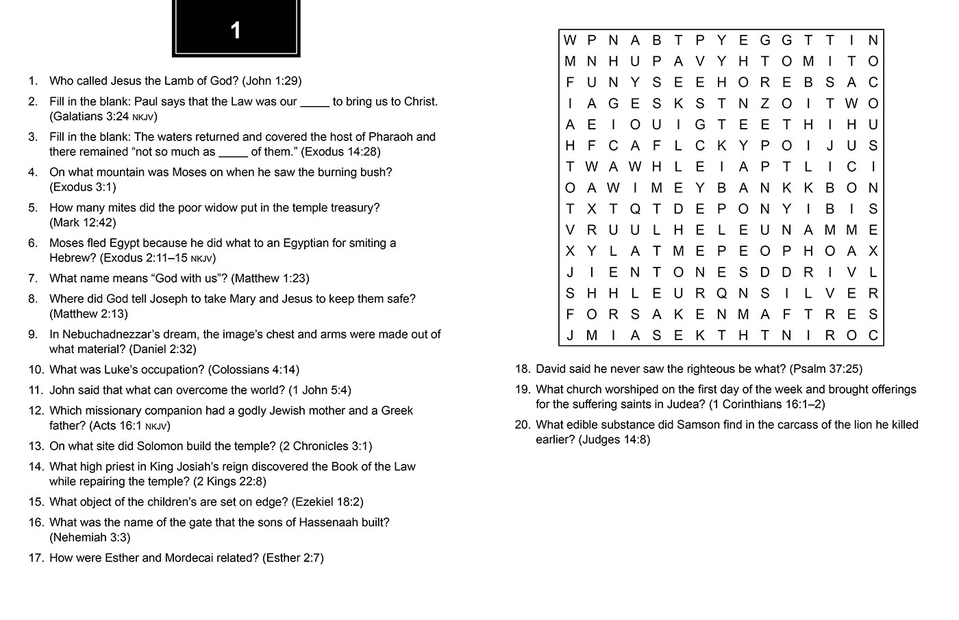 Bible Trivia Word Searches Large Print: Dozens of Puzzles to Test Your Knowledge of God's Word
